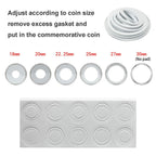 Wooden Coin Capsules Holder Case, Coin Storage Box Banknotes Collection Holder