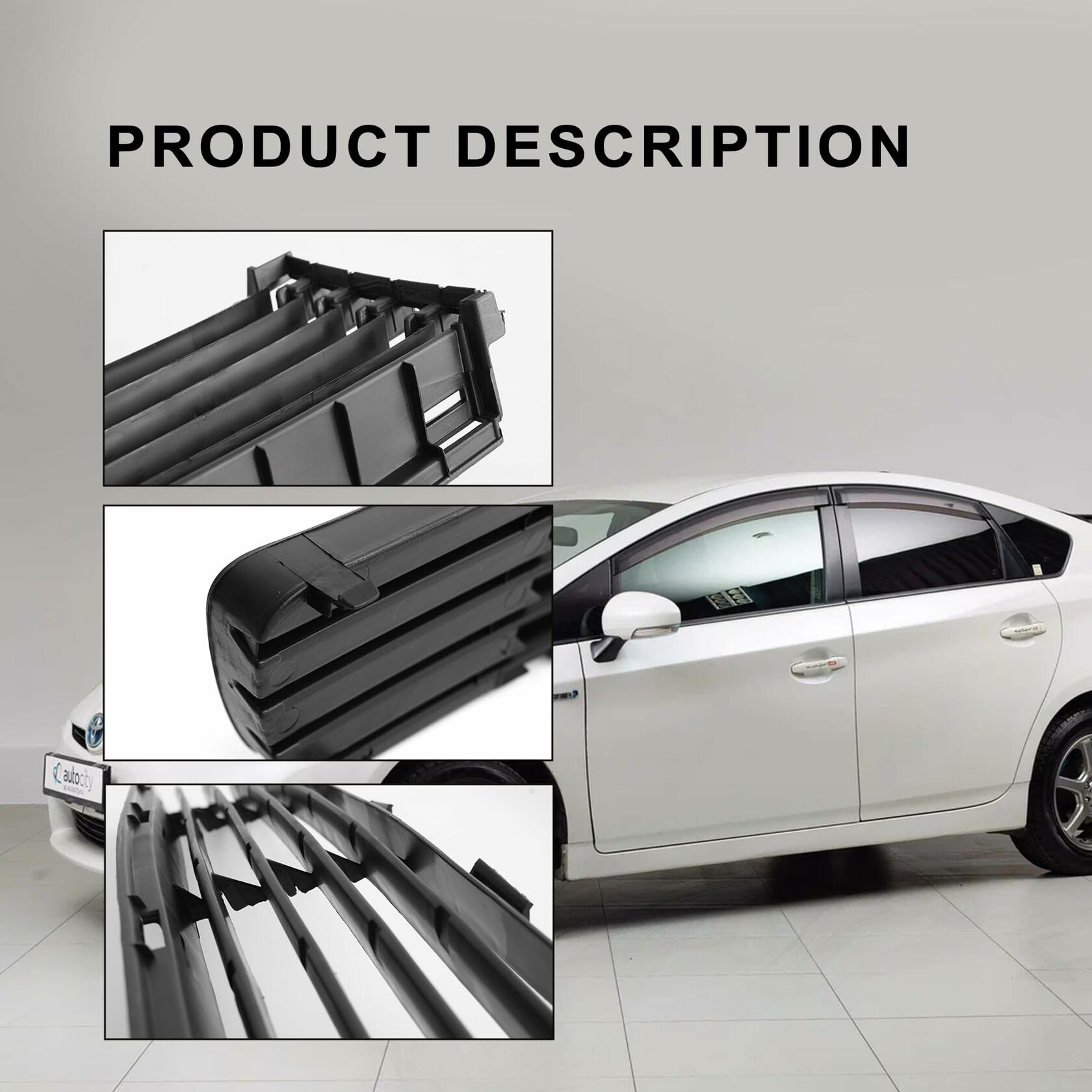 Shelita Front Lower Bumper Grille With Fog Lights Cover w/o Hole for Toyota