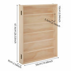 19.7 x 26.5 inch 6 Tiers Wooden Display Case Wall Mount Miniature Display Case