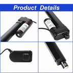 KM-LINEARTECH 18" 440lbs 12V Electric Linear Actuator Fast Speed 0.3"/sec 18