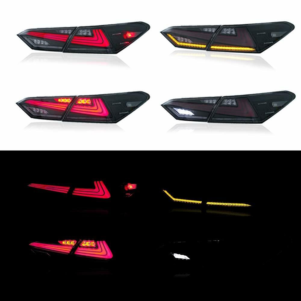 inginuity time LED Tail Lights For Toyota Camry 2018 2019 2020 2021 2022 Smoked