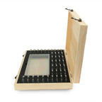 Wooden Coin Capsules Holder Case, Coin Storage Box Banknotes Collection Holder