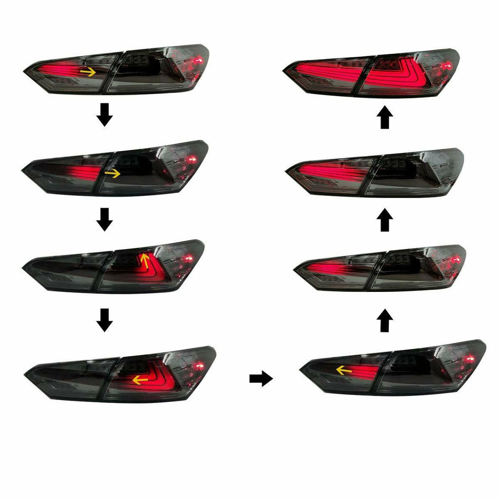 inginuity time LED Tail Lights For Toyota Camry 2018 2019 2020 2021 2022 Smoked