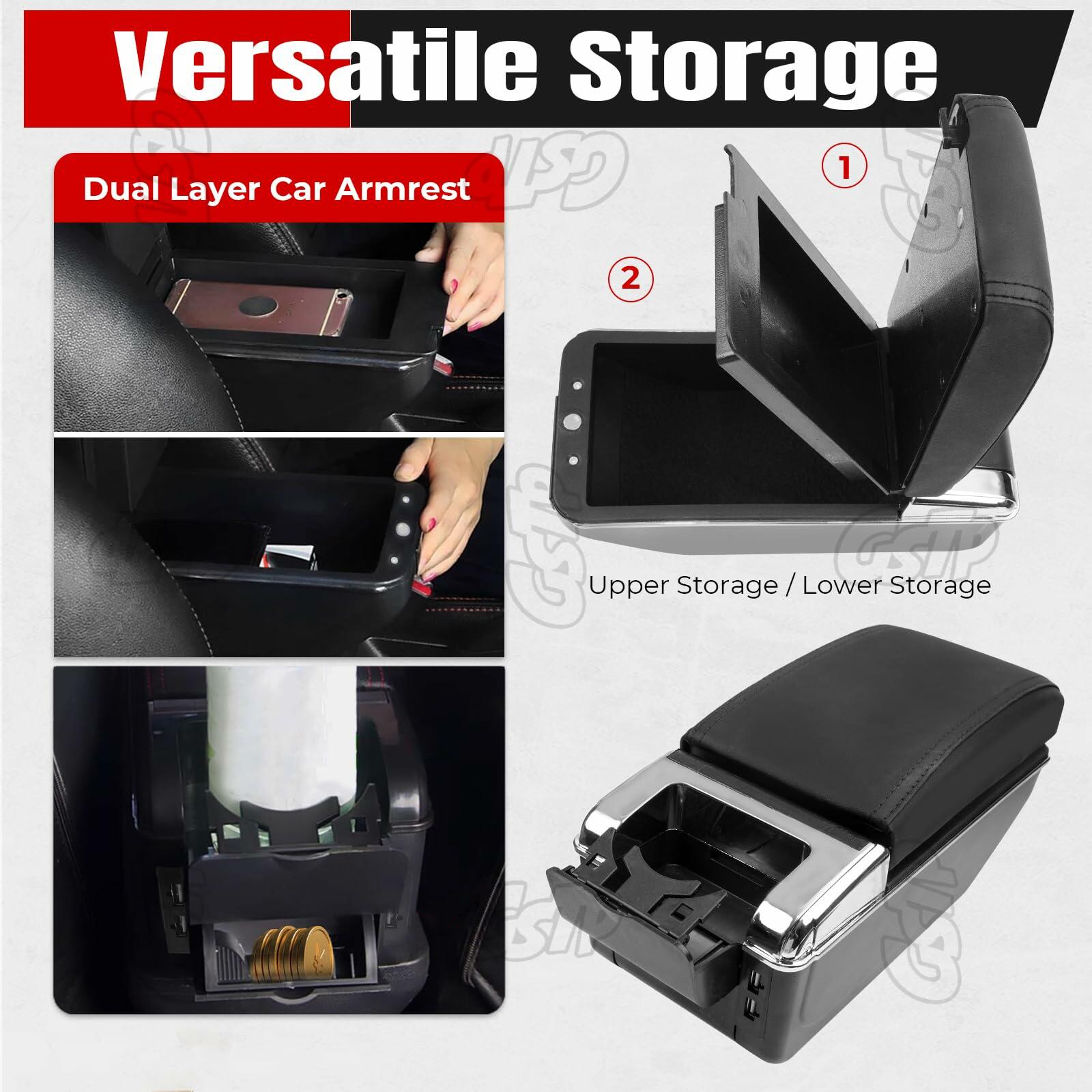GSTP Center Console Armrest Compatible with Toyota Yaris iA Sedan 2017 2018 with