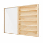 19.7 x 26.5 inch 6 Tiers Wooden Display Case Wall Mount Miniature Display Case