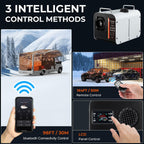 8KW Diesel Air Heater WIFI Smart App, 12V/24V 110V Diesel Heater with 110V AC