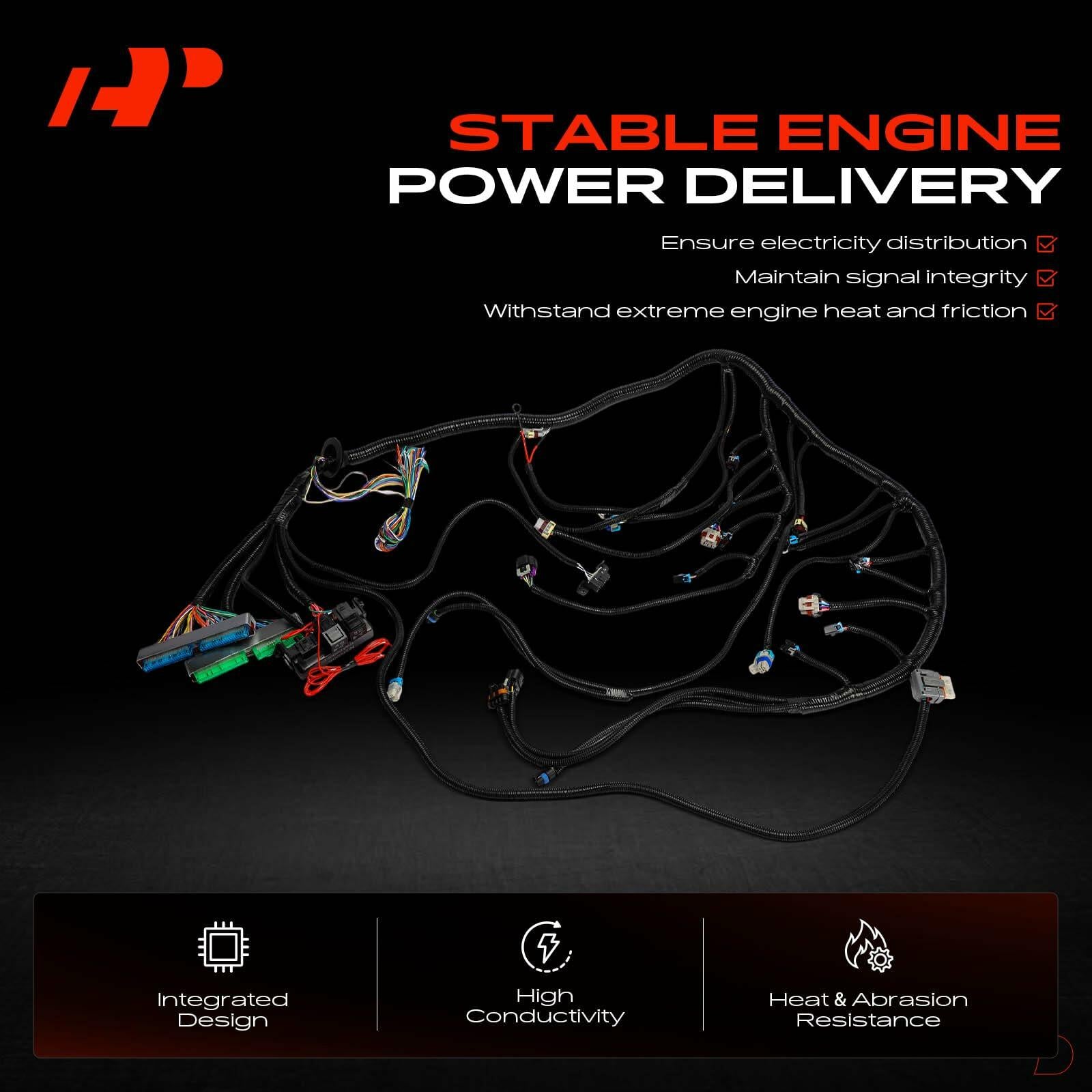 A-Premium Engine Wiring Harness Compatible with Chevrolet GMC Cadillac Hummer