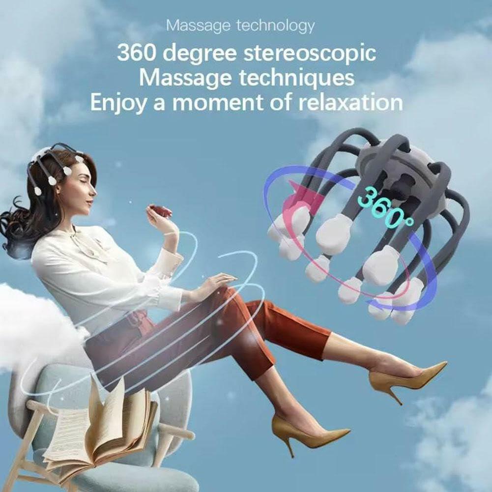 RJSQAQE Head Massager, Electric Scalp Massager,Octopus Head Massagers