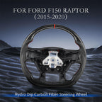 Hydro Dip Carbon Fiber Steering Wheel For Ford F150 Raptor F-150 F450 2015-2020