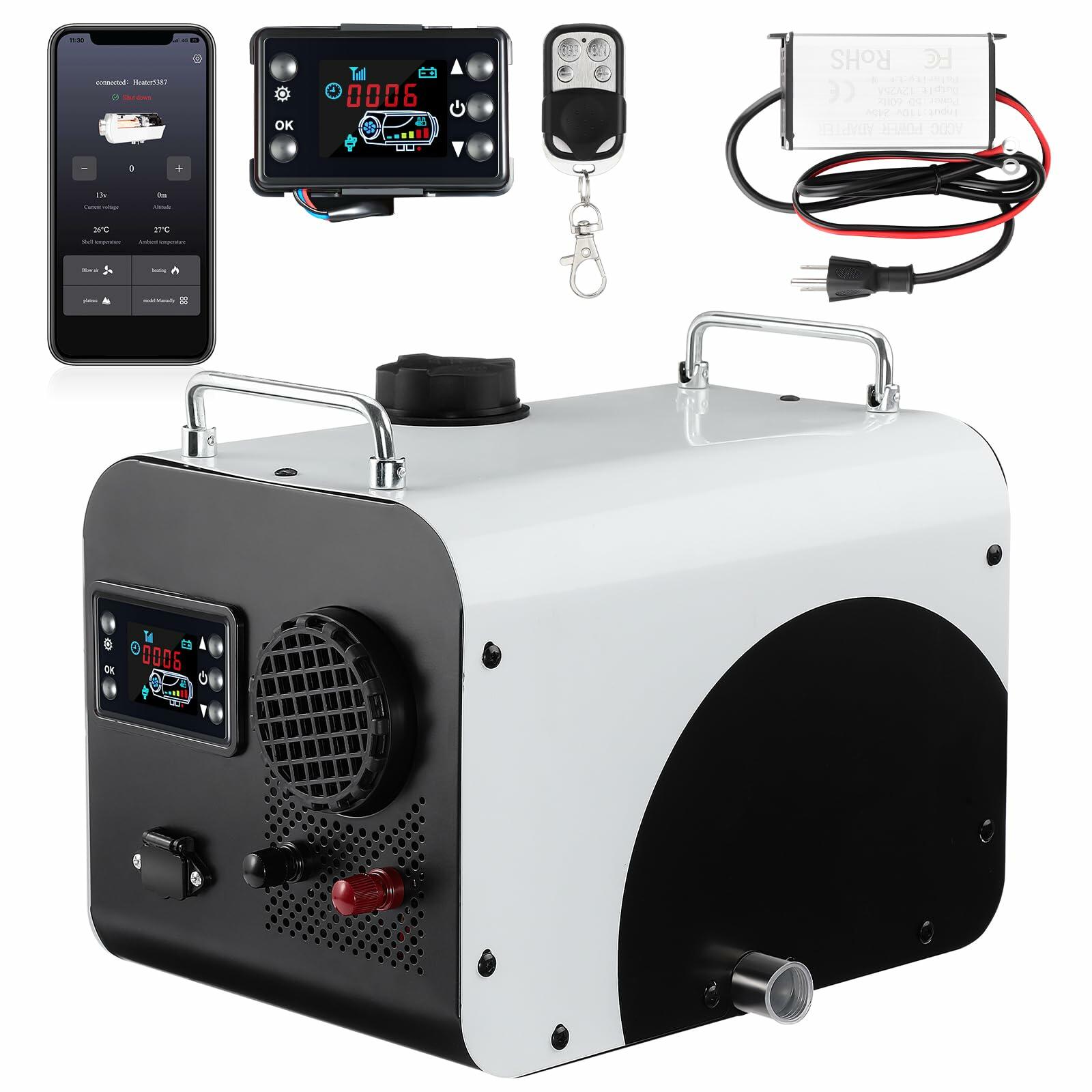 8KW Diesel Air Heater WIFI Smart App, 12V/24V 110V Diesel Heater with 110V AC