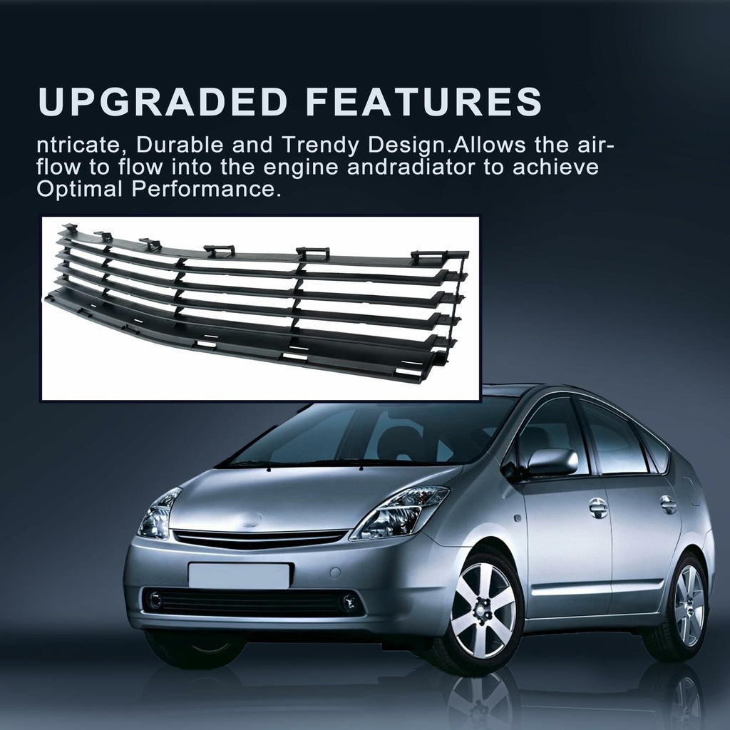 Shelita Front Lower Bumper Grille With Fog Lights Cover w/o Hole for Toyota