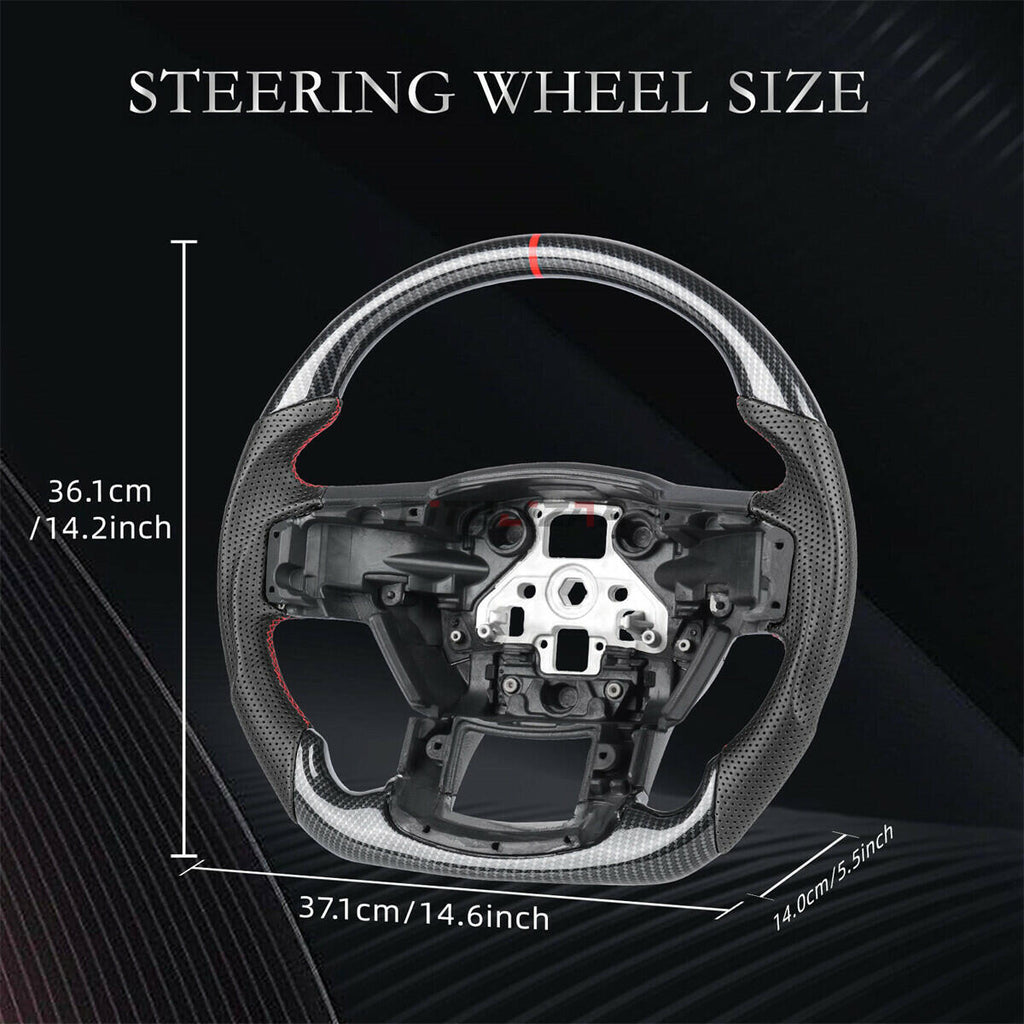 Hydro Dip Carbon Fiber Steering Wheel For Ford F150 Raptor F-150 F450 2015-2020