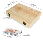 Wooden Coin Capsules Holder Case, Coin Storage Box Banknotes Collection Holder