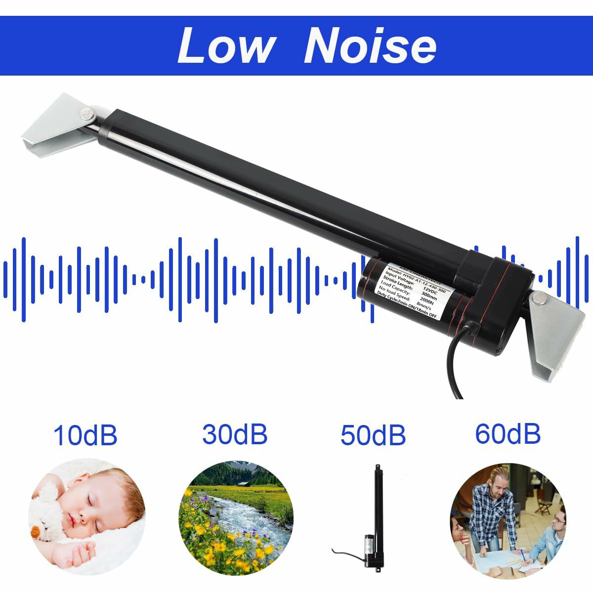 KM-LINEARTECH 18" 440lbs 12V Electric Linear Actuator Fast Speed 0.3"/sec 18