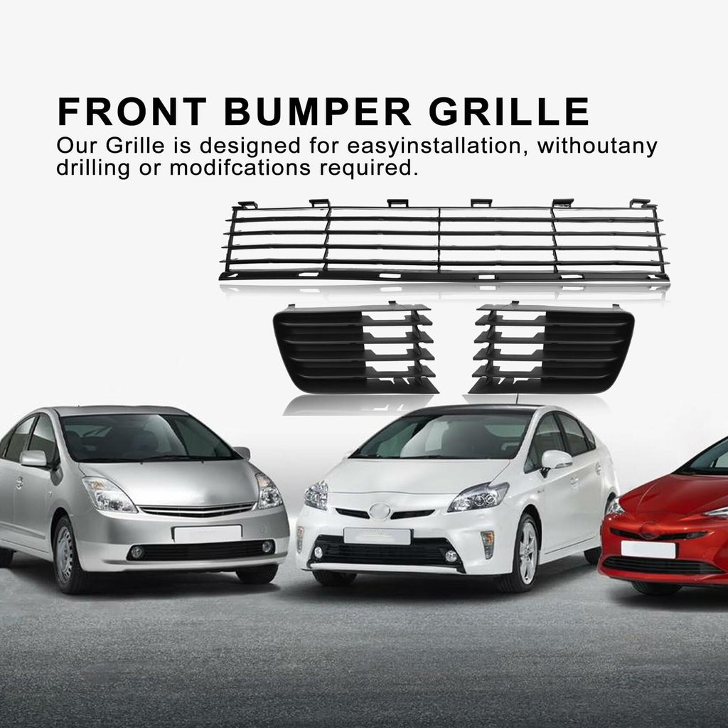 Shelita Front Lower Bumper Grille With Fog Lights Cover w/o Hole for Toyota