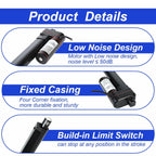 KM-LINEARTECH 18" 440lbs 12V Electric Linear Actuator Fast Speed 0.3"/sec 18