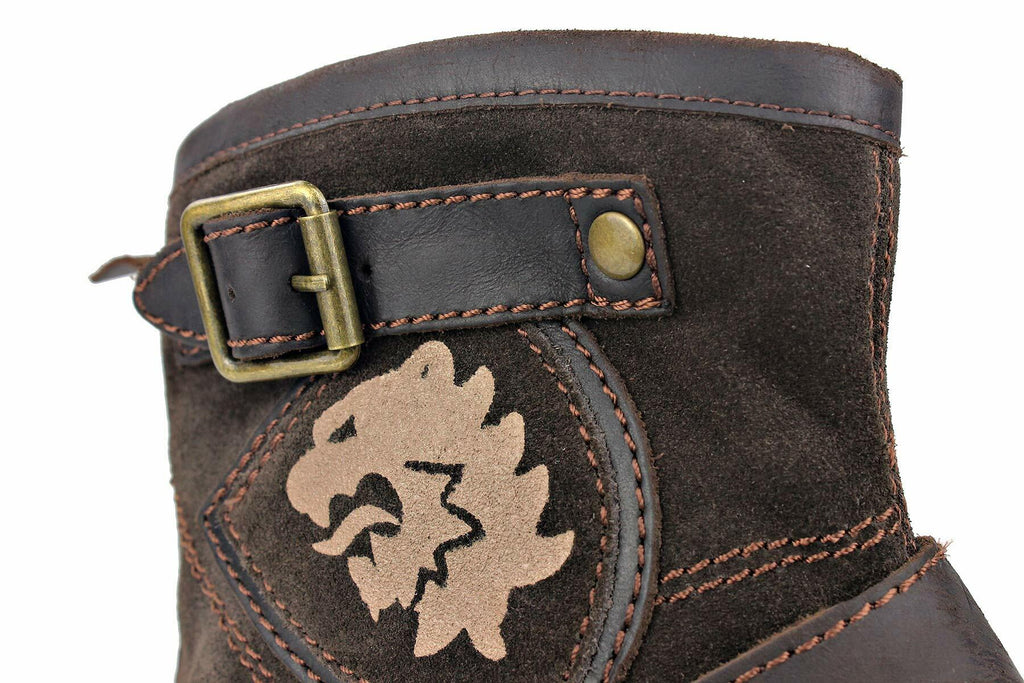 OSSTONE Moto Boots for Men Fashion Zipper-up Leather Chukka Boots Casual Shoes