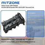 MITZONE Engine Valve Cover with Gasket Compatible with 2015-2019 Honda CR-V