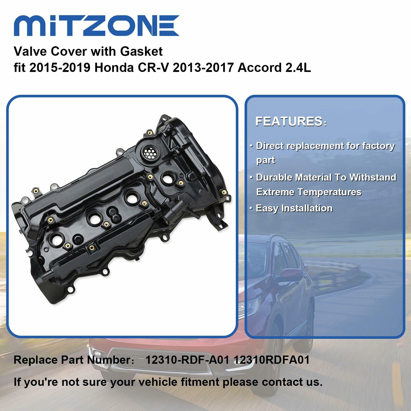 MITZONE Engine Valve Cover with Gasket Compatible with 2015-2019 Honda CR-V