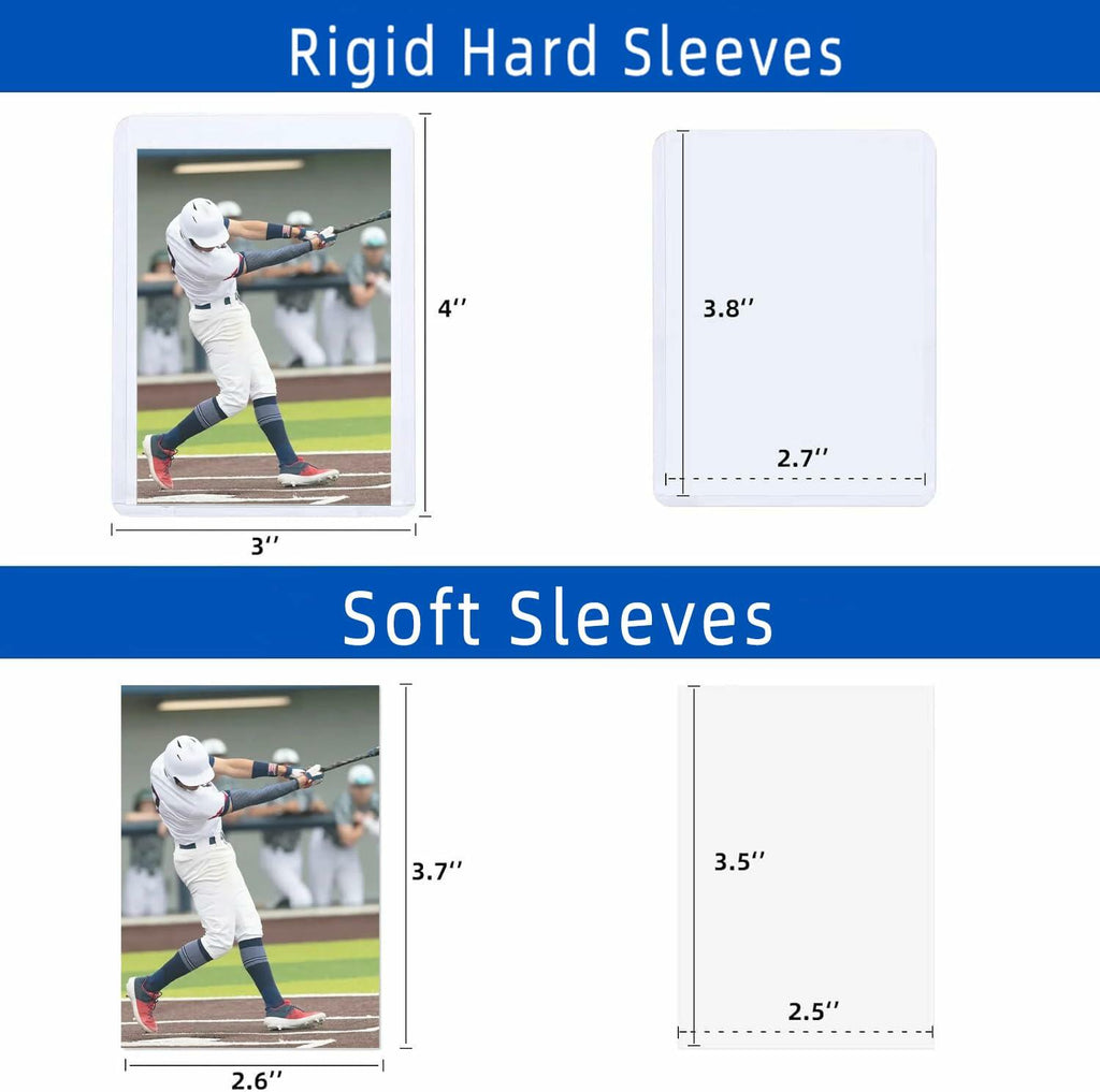 2000 Card Sleeves Hard Plastic, Arjiekwei 3"X4" Baseball Cards Protectors