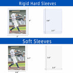 2000 Card Sleeves Hard Plastic, Arjiekwei 3"X4" Baseball Cards Protectors