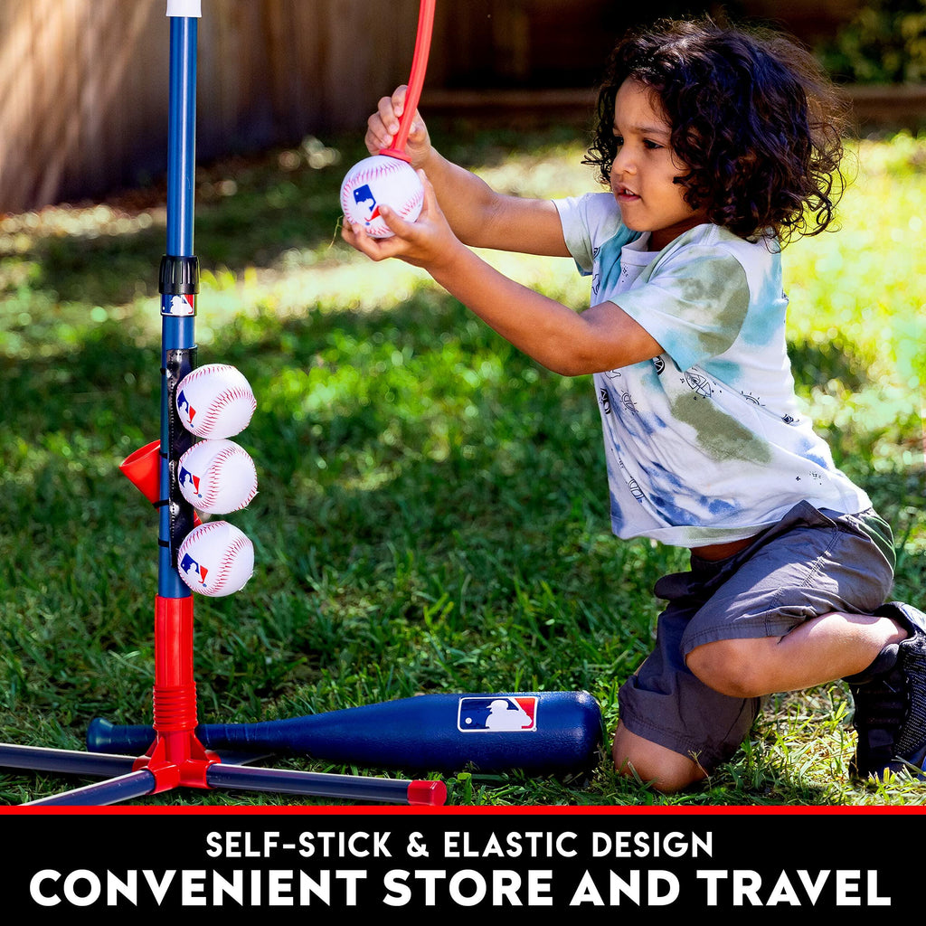 Franklin Sports Kids Baseball Tee - MLB 2-in-1 Grow-with-Me Tee Ball