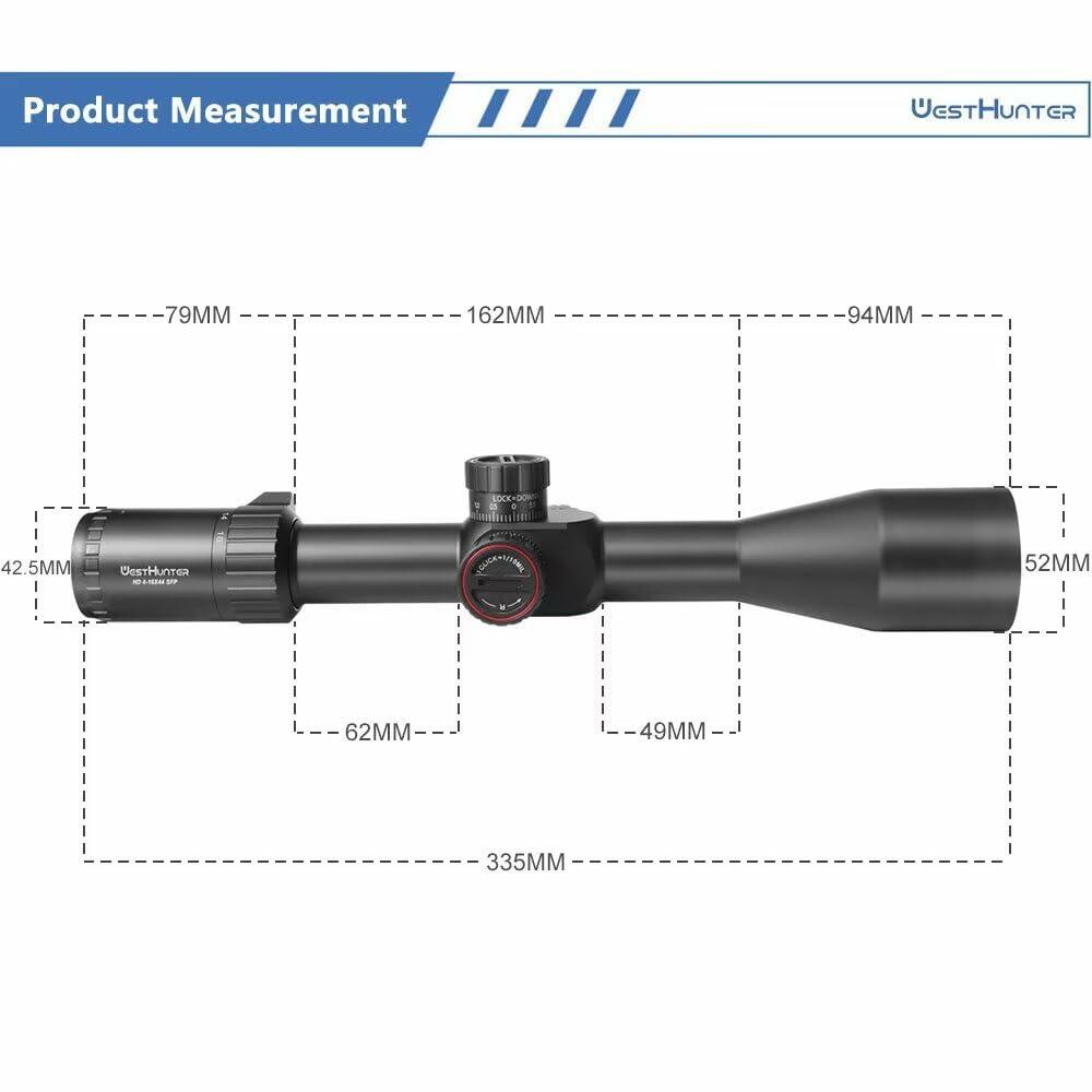 WestHunter Optics HD 4-16x44 SFP Scope | Shooting Kit w/ scope Mount