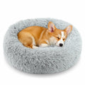 Homeuslynn Calming Large Donut Dog and Cat Bed, Anti-Anxiety Round Soft Fluffy