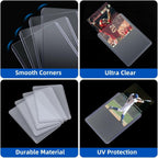 2000 Card Sleeves Hard Plastic, Arjiekwei 3"X4" Baseball Cards Protectors