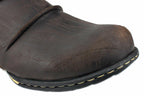 OSSTONE Moto Boots for Men Fashion Zipper-up Leather Chukka Boots Casual Shoes