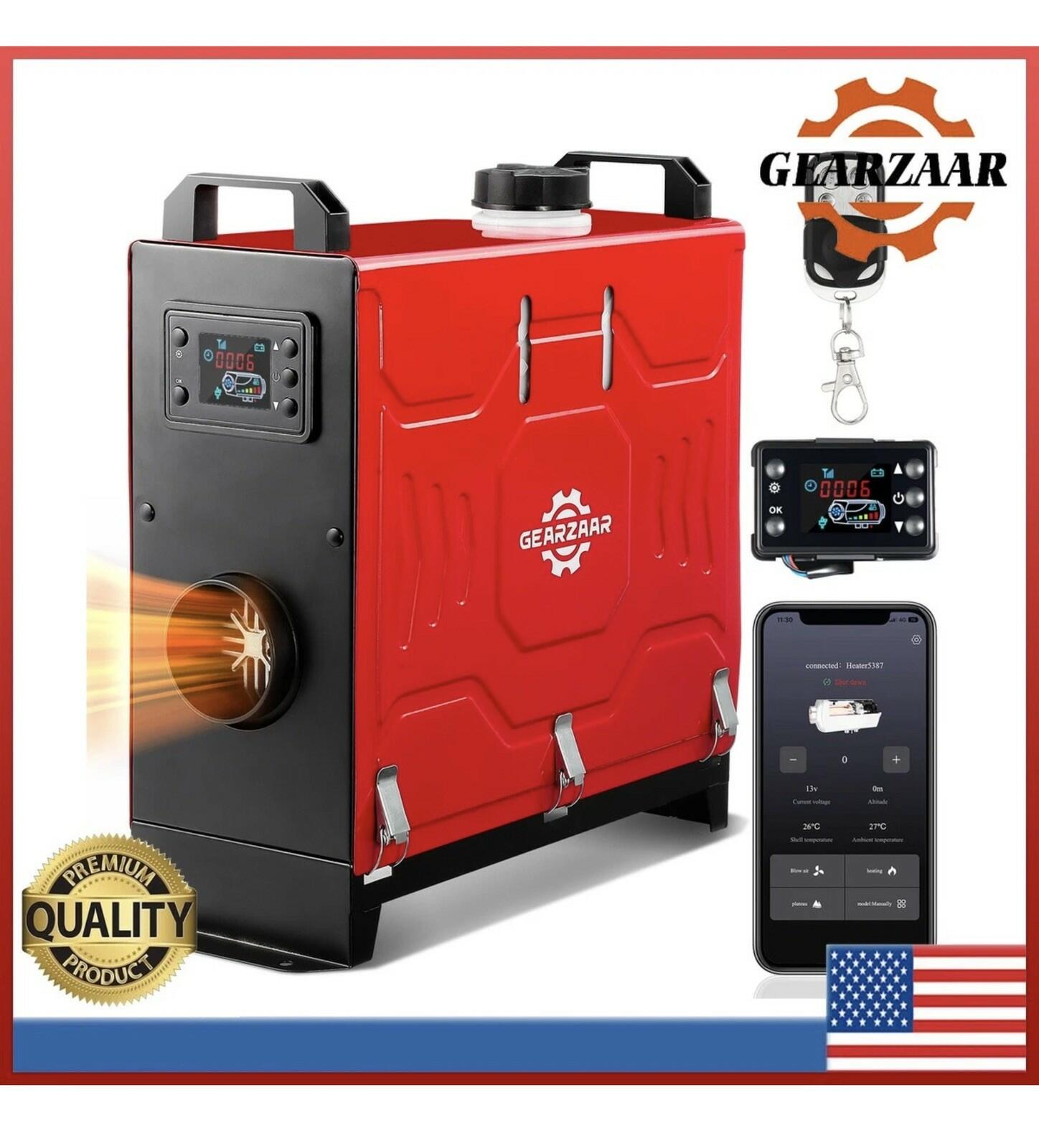 8KW Diesel Air Heater 12V/24V APP Bluetooth & 110V AC with Muffle Silencer