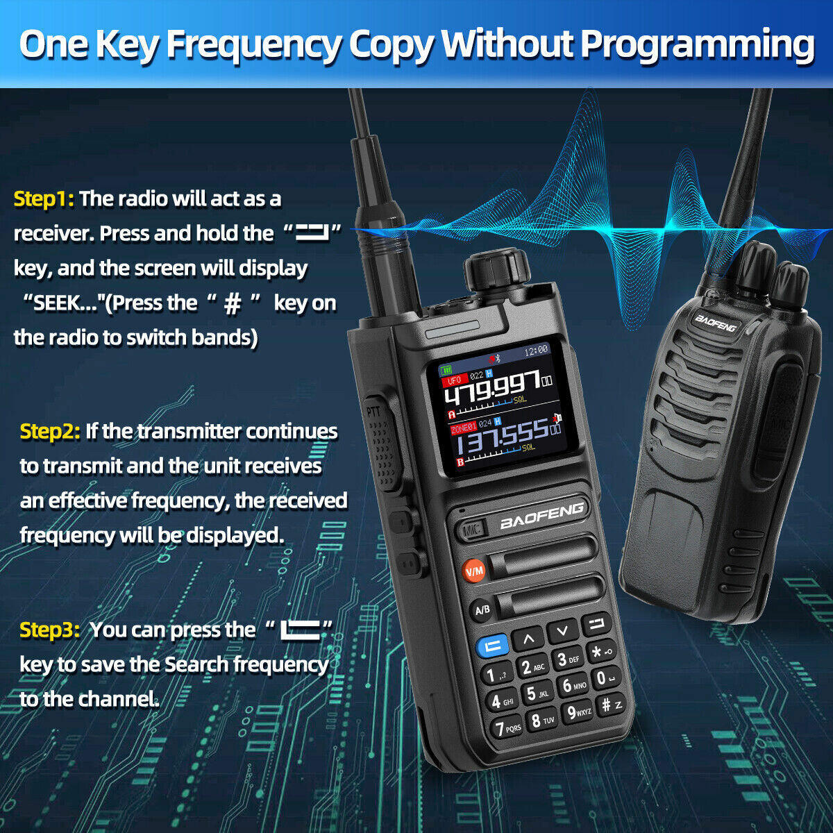 Baofeng AR26 GPS 10W Walkie Talkie Long Range Phone Programming Recording Radio
