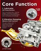 Kirogi 23300-2G520 All New Engine Oil Pump Balance Shaft Assembly (24 Teeth)