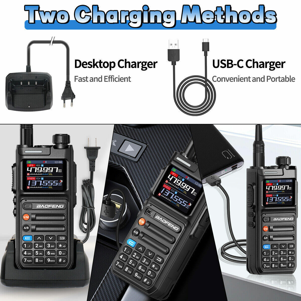 Baofeng AR26 GPS 10W Walkie Talkie Long Range Phone Programming Recording Radio