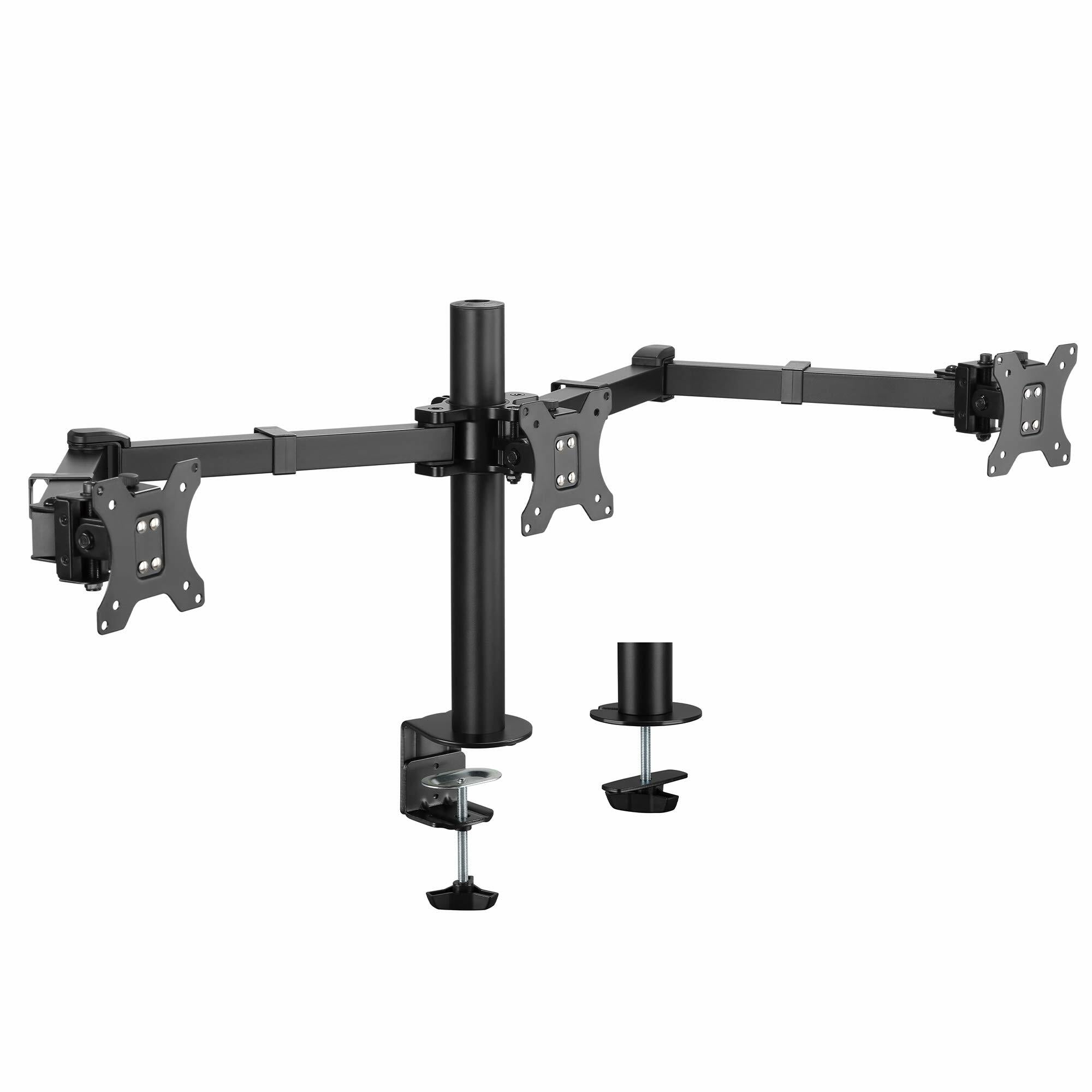 AVLT Triple 27" Monitor Desk Stand Mount Three Monitors on Enhanced Strong
