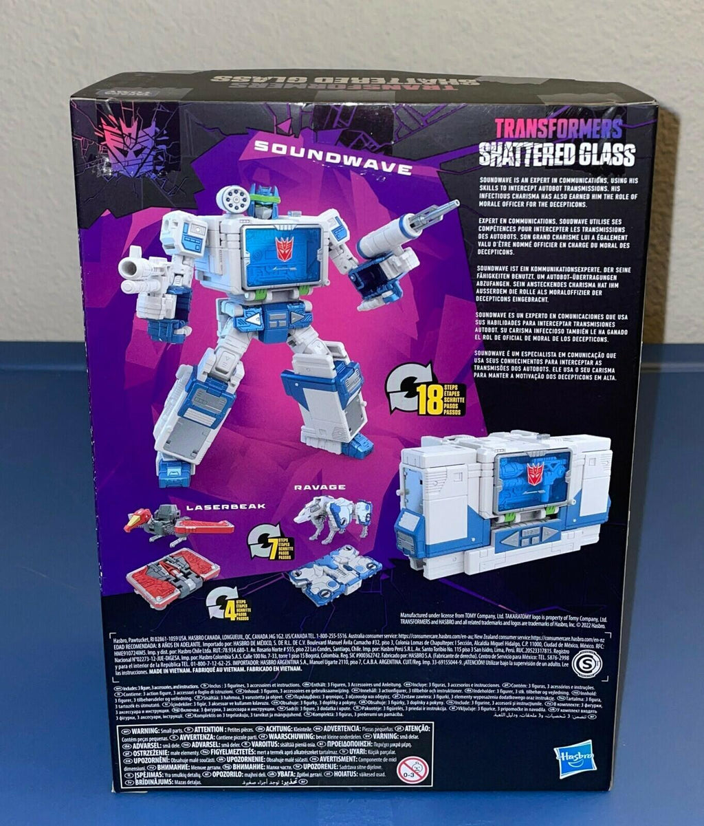 Transformers Generations Shattered Glass Soundwave 3-Pack Hasbro Pulse Exclusive