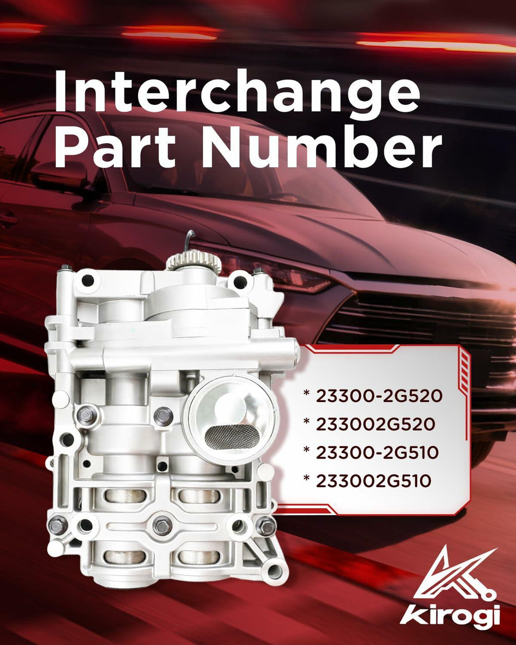 Kirogi 23300-2G520 All New Engine Oil Pump Balance Shaft Assembly (24 Teeth)