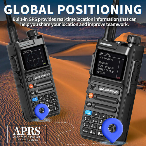 Baofeng AR26 GPS 10W Walkie Talkie Long Range Phone Programming Recording Radio