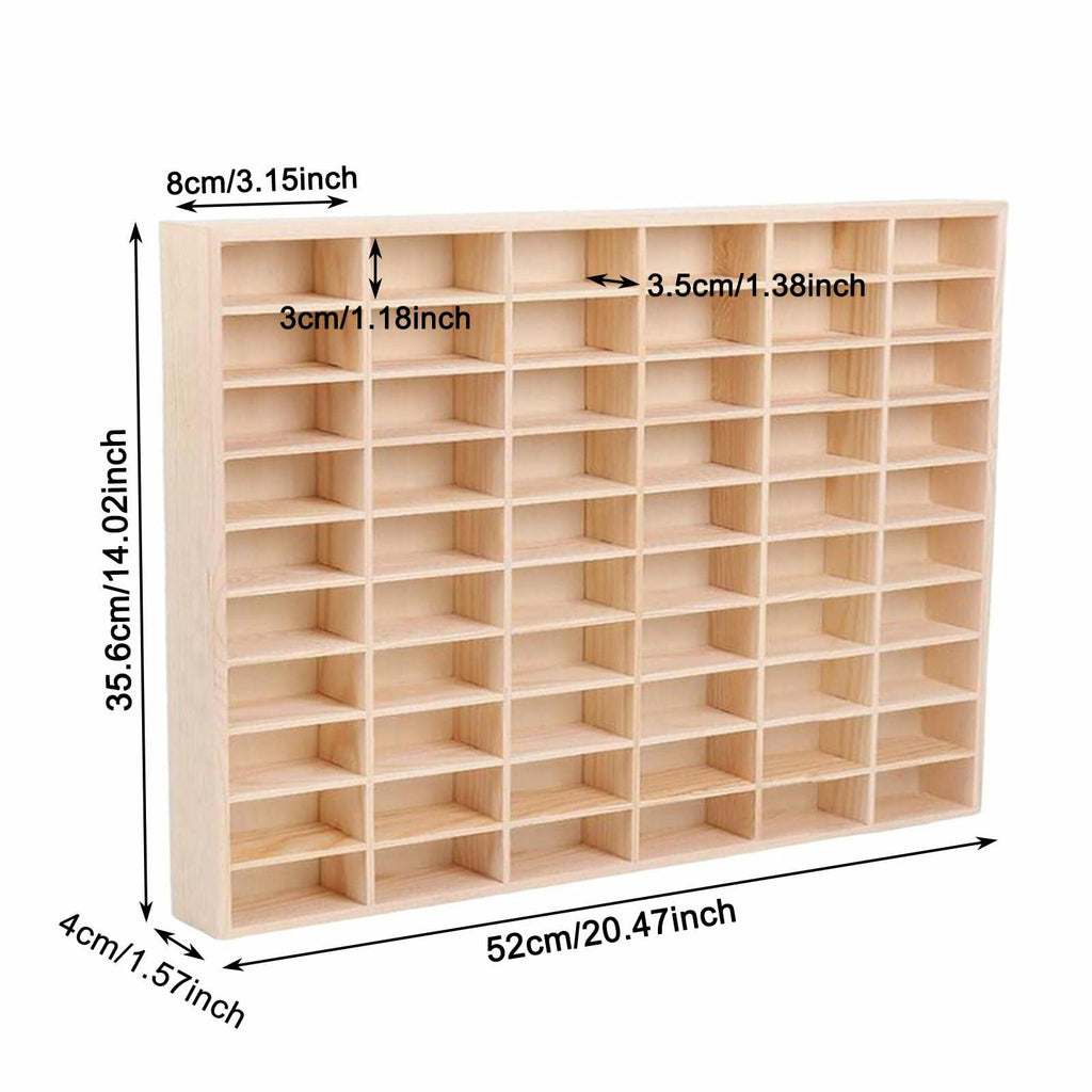 1:64 Scale Toy Car Display Case Organizer Storage, Wooden Wheel Rack Wall