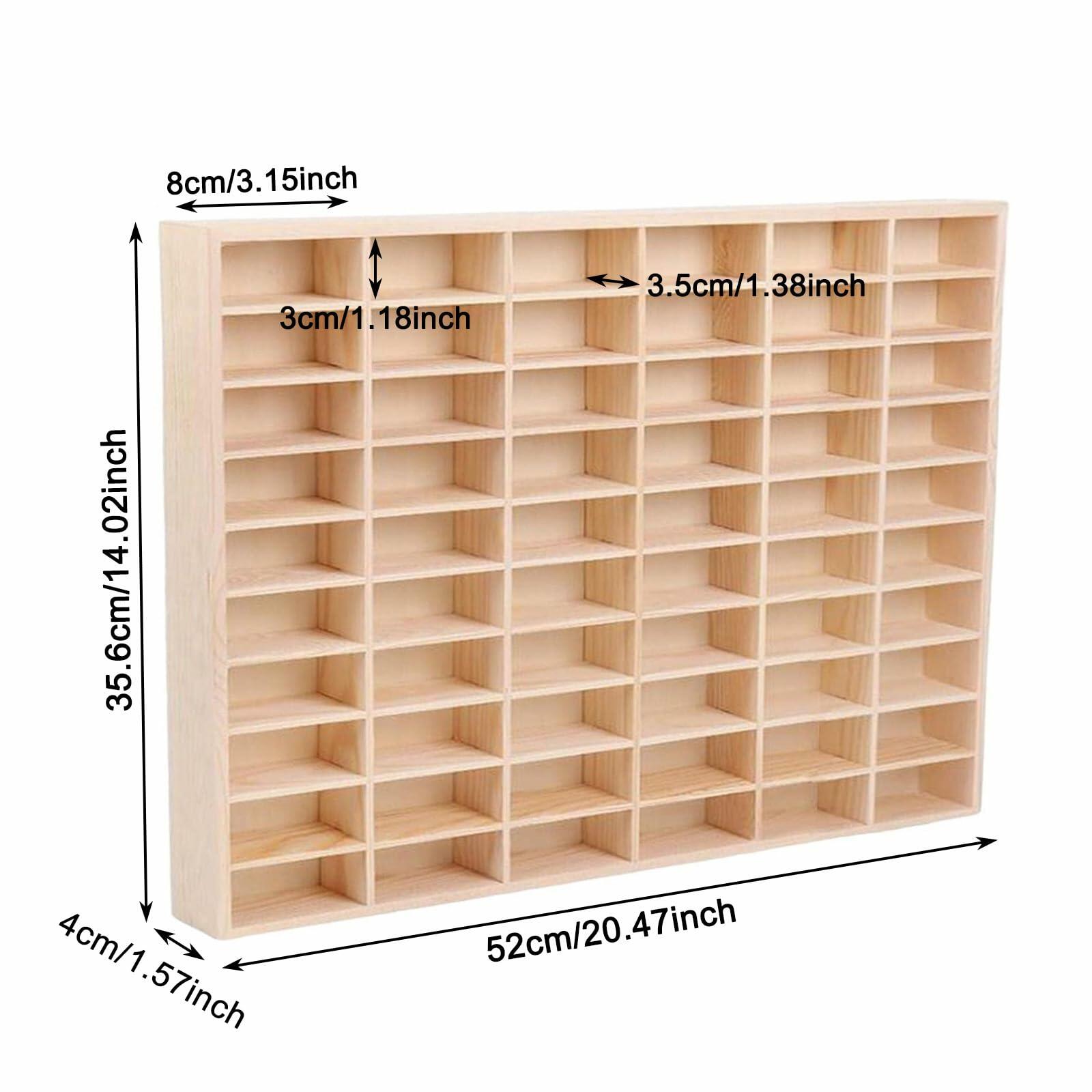 1:64 Scale Toy Car Display Case Organizer Storage, Wooden Wheel Rack Wall