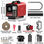 GEARLASSO Diesel Heater 12V/24V/110V, All in One 8KW APP Control Remote Control