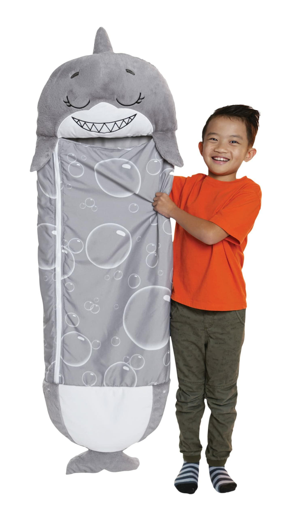 2 Pack Happy Nappers: Pillow & Sleepy Sack Medium - Grey Shark - 54 x 20inches,