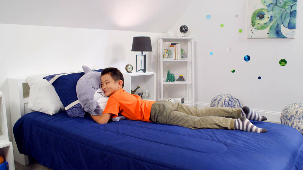 2 Pack Happy Nappers: Pillow & Sleepy Sack Medium - Grey Shark - 54 x 20inches,
