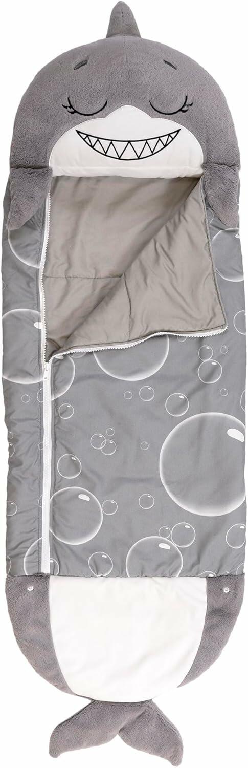 2 Pack Happy Nappers: Pillow & Sleepy Sack Medium - Grey Shark - 54 x 20inches,