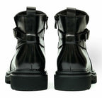 Santimon Mens Black Dress Chelsea Boots Genuine Leather Cap Toe Zipper Ankle
