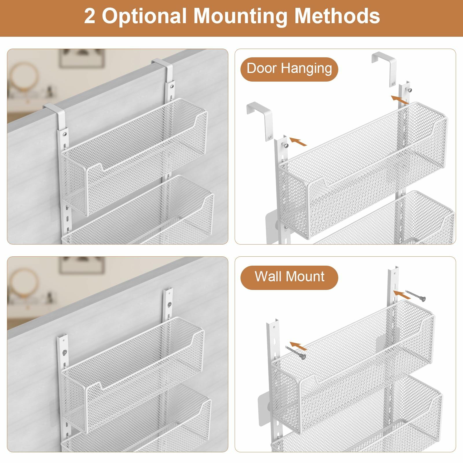 VyGrow Over The Door Organizer, 8-tier Metal Door Organizer Hanging with