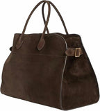 Leather Tote Bag Retro Top Handle Bag Stylish Large Capacity Suede Leather Tote