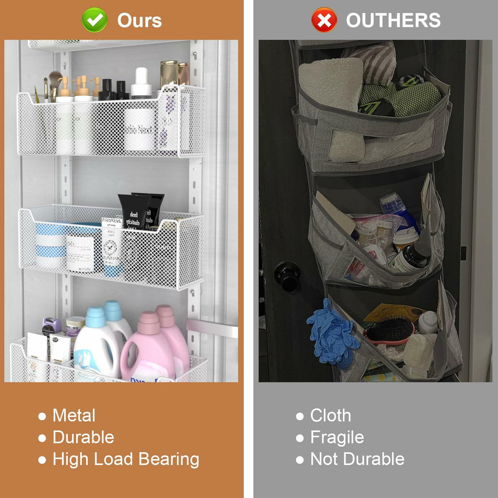 VyGrow Over The Door Organizer, 8-tier Metal Door Organizer Hanging with