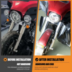 HCmotorku Motorcycle Fork Mount Wind Deflectors Fit for Harley Road King Street