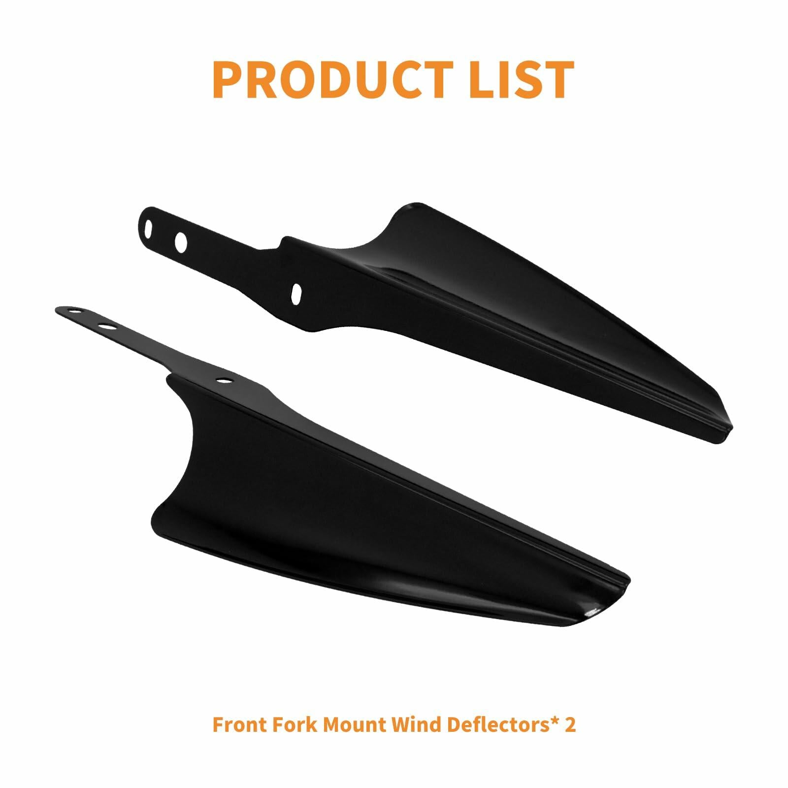 HCmotorku Motorcycle Fork Mount Wind Deflectors Fit for Harley Road King Street